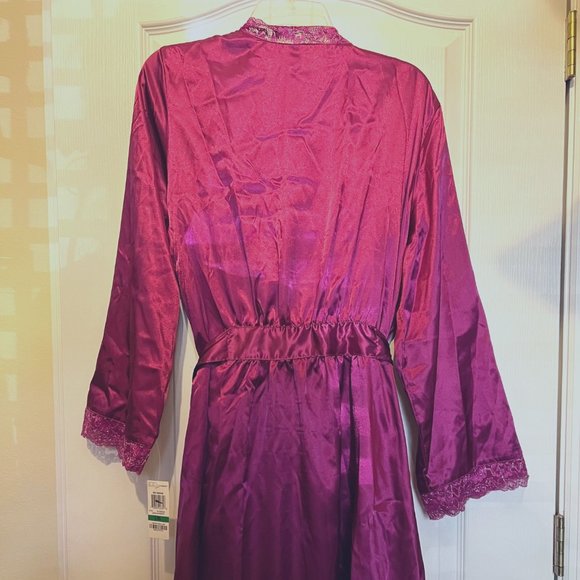 Morgan Taylor Intimates-2 PC. Nightgown LG & Robe XL-Lace/Diamond/Sparkle-NWT - Picture 10 of 16